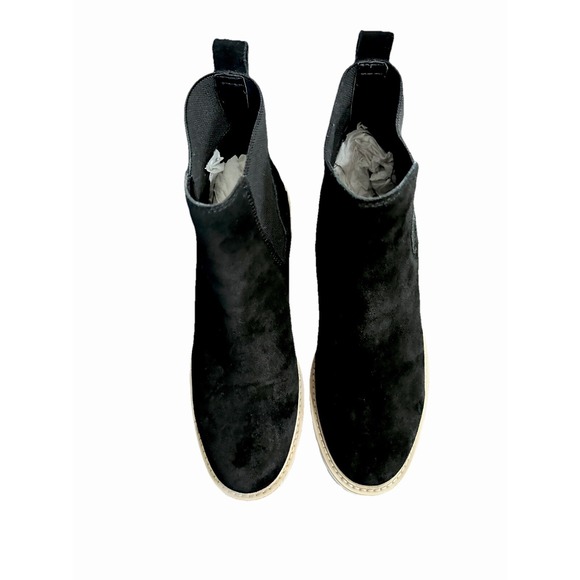 Dolce Vita Womens Haddie Chelsea Boots Black‎ Leather Lug Sole Ankle Slip On 9M - Picture 5 of 13